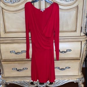 Charlotte Russe long sleeve red dress